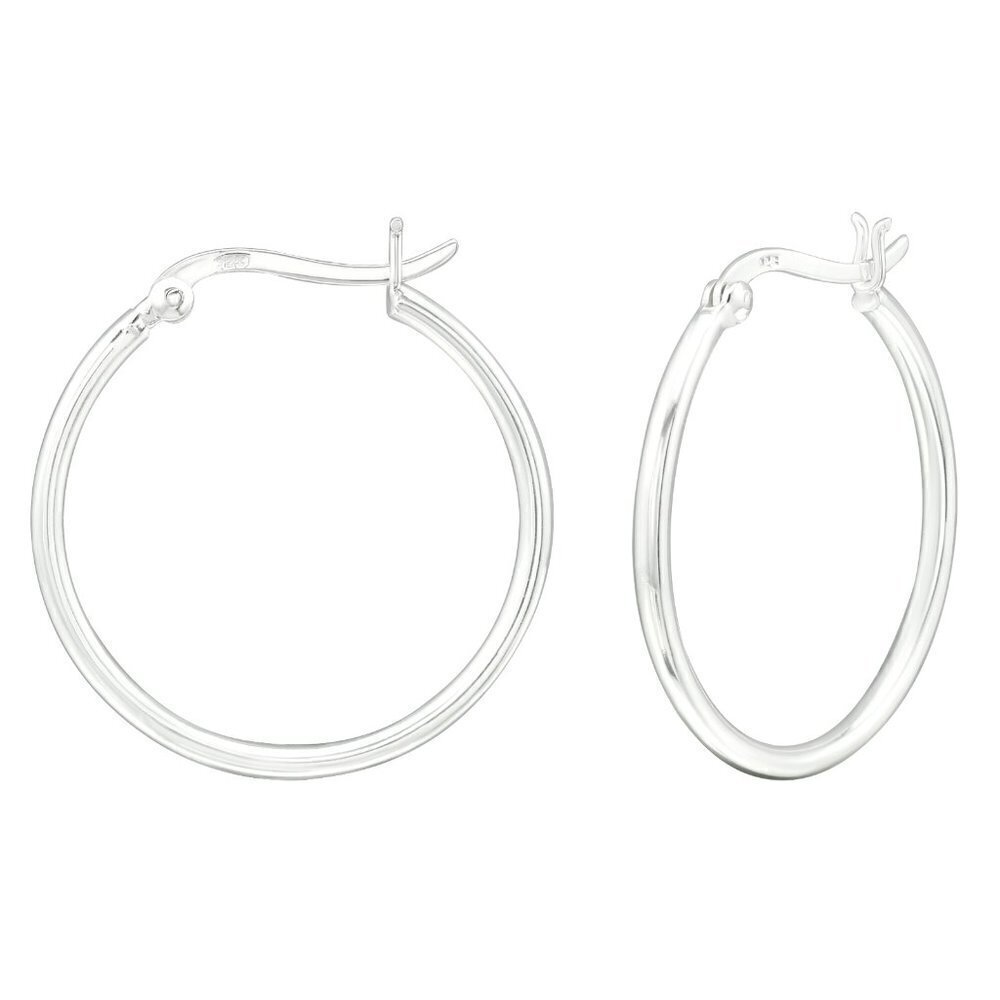 Sterling Silver Hinged Hoop Earrings 30mm